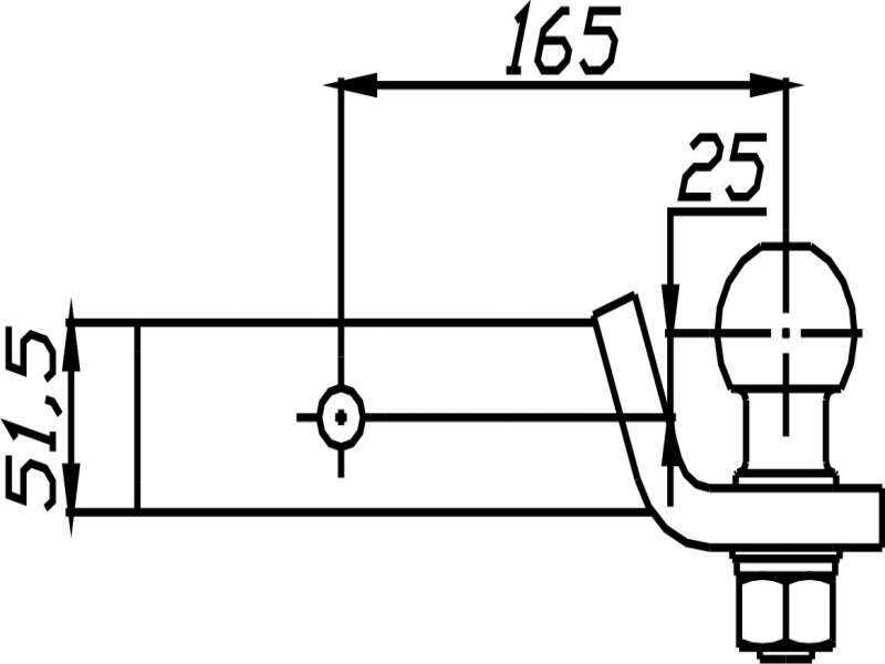 adapter usa ah-3 marki Auto-Hak Słupsk - rysunek techniczny