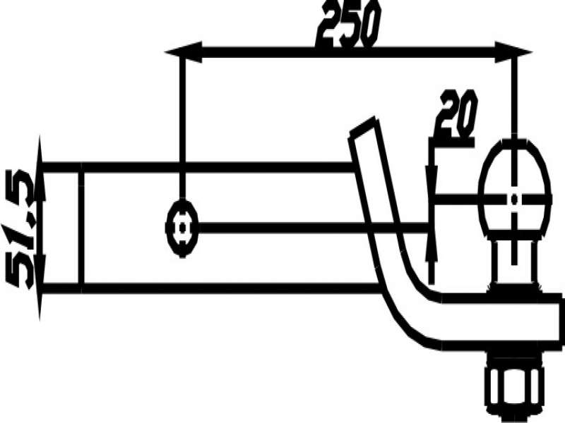 adapter usa ah-4 marki Auto-Hak Słupsk - rysunek techniczny